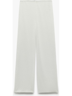 Koton Bürümcük Kumaş Düz Geniş Paça Pantolon