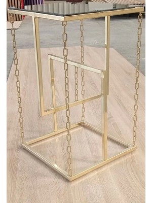 Kare Sehpa Metal Ayaklı