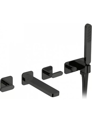 Italyan Webert Living El Duşlu Ankastre Mat Siyah Banyo Bataryası LV720901560