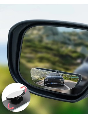 GD24  Kör Nokta Aynası Dikdörtgen Çerçevesiz Gerçek Cam Ultra Ince 90 mm 360 Derece