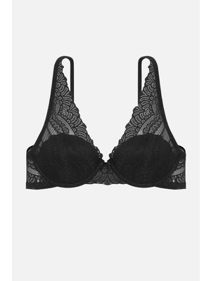 Dantelli Sütyen - Dolgusuz - 2277 - Siyah