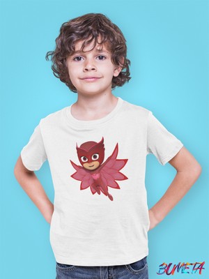 Bumeta Pijimaske Piji Maske Owlett Karakter Characters Çocuk Tişört T-Shirt