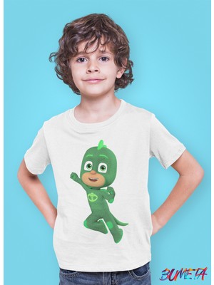 Bumeta Pijimaske Piji Maske Gekko Karakter Characters Çocuk Tişört T-Shirt