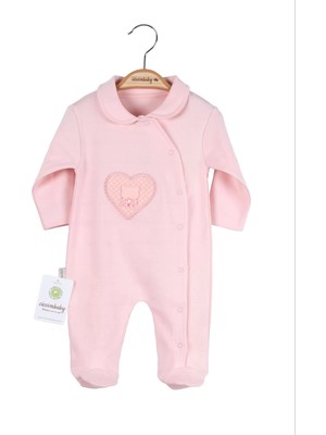 Kalpli Ayıcık Patikli Tulum  Pembe