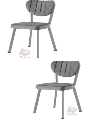 Esinti Metal Sandalye Renkli Ayak 2 Li Set Cafe,restaurant,mutfak,salon,yemek Odası Sandalyesi