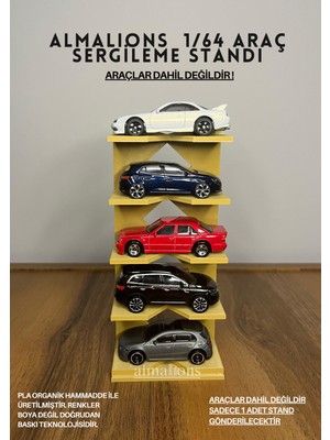1/64 Ölçek Araç Sergileme Standı (5 Araçlık) - Araçlar Dahil Değildir!