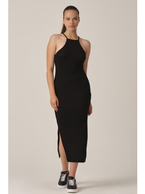 Alexandergardı Yırtmaçlı Fitilli Elbise (B21-46800)