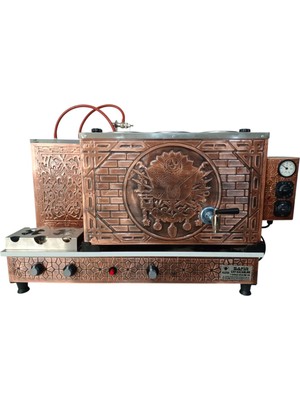 3 Demlikli Bakır Çay Kazanı Sadece Elektrikli Bakır Çay Semaveri Osmanlı Tuğra Model Çay Makinesi