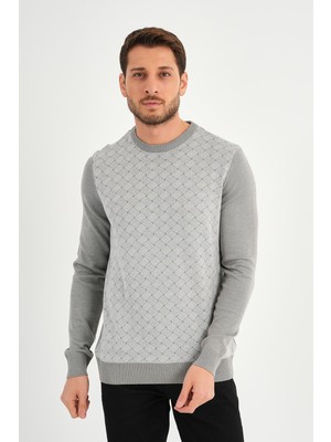 Alexandergardı Bisiklet Yaka Desenlı Regular Fit Kazak (E24-EZE-01)