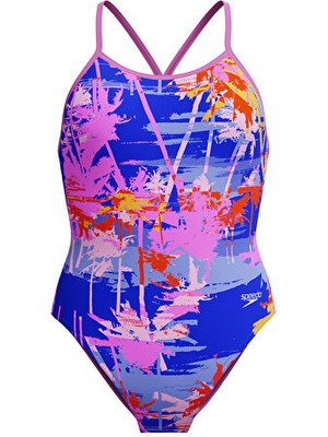 Speedo Speedo Alov Dıgı Vbk 1pc Jf Blue/pınk Kız Çocuk Mayosu 8-1284618199 Mavi