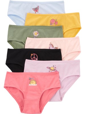 Küçük Kız Çocuk Çocuk Külot Set 7'li Paket