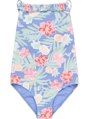 Roxy Tropical Story One Piece Kız Çocuk Mavi Mayo