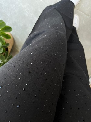 Mom Jeans Damla Taş Işlemeli Kot Pantolon Koyu Mavi 0291