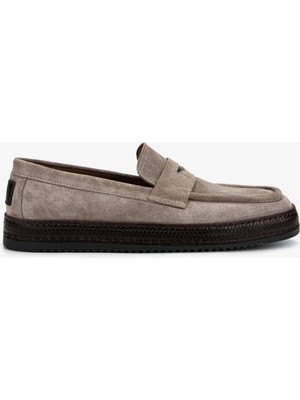 Valmenti Erkek Hakiki Deri Bej Süet Loafer Ayakkabı 537 3710 Erk Ayk Y25 Bej Suet