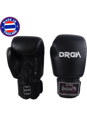 Dragondo Drgn-G3 Hakiki Deri Boks Eldiveni Siyah Muay Thai Eldiveni