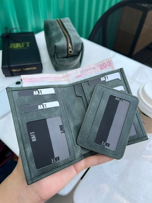 Deriza Gloria 1421 Hakiki Deri Erkek Cüzdan Haki