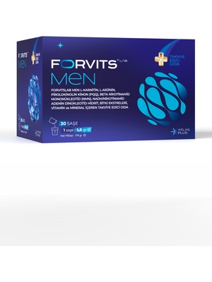 Forvits Lab FORVİTS Men 30 Saşe Aromalı Takviye Edici Gıda Vitamin ve Mineral İçerir