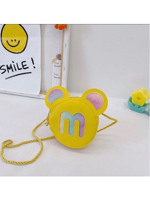 Minnie Mickey Mouse Simli Model Deri Kız Çocuk Bebek Cüzdan Omuz Yan Çanta Ölçüler 12X12CM