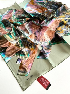 Pierre Cardin Sura İpek Eşarp 8553230 - 351 - 48148 Soft Yeşil Karışık Desen