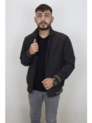 Marco Muratti Fistan Store Erkek Hakim Yaka Spor Kesim Rahat Kalıp Fermuar Kapamalı Yazlık Keten Mont