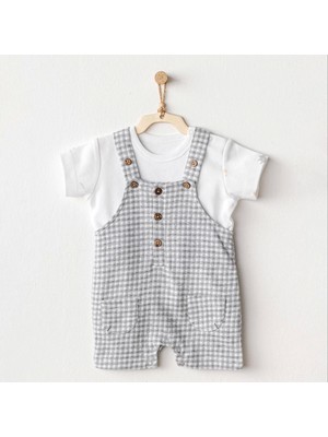 Andywawa AC25804 Jumpsuit Set Little King Salopet Takım Grey
