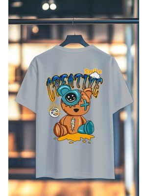 Book OrBook Smile Creative %100 Heavy Cotton Premium Kalite Sırt Baskılı T-Shirt