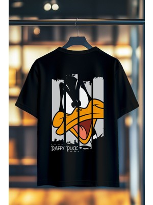 Book OrBook Ducktastic Split %100 Heavy Cotton Premium Kalite Sırt Baskılı T-Shirt