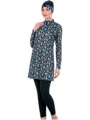 Fantasy 3316 Bayan Desenli Tesettür Mayo