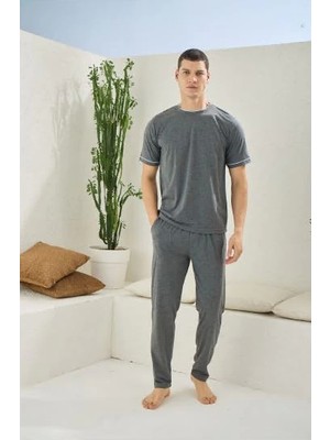 Erkek 2092 Erkek  O Yaka Pijama Takım
