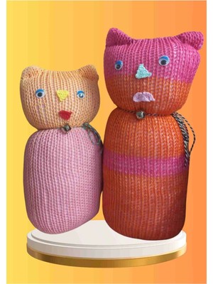 Diji Baby Tıkırık Örgü Yastık Uyku ve Oyun Arkadaşı Şeker&fıstık - 35 cm-45 cm 1 Adet