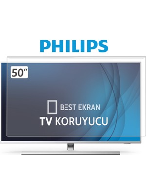 Best Ekran Philips 50" Inç 126 cm Tv Ekran Koruyucu - The one Ambilight Smart 4k-8k Led UHD Android Ultra hd uyumlu