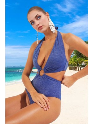 Modern Derin V Yaka Mayokini Uv Korumalı Özel Tasarım Esnek Kumaş Ergonomik Kesim