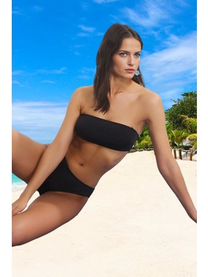 Modern Straplez Bikini Takımı Su Sporları Için Yaz Koleksiyonu Şık Detaylı Klora Dayanıklı