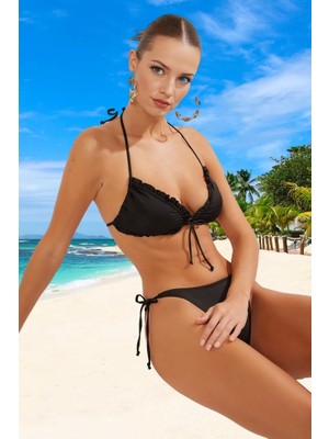Modern Desenli Bikini Takımı Yüksek Konfor Esnek Kumaş Klora Dayanıklı Su Sporları Için