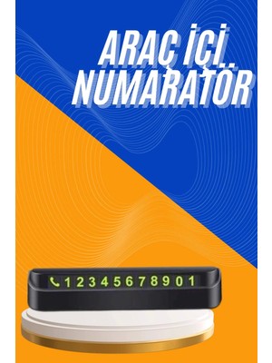 Gizmur Store Tüm Araçlara Uyumlu Araç Içi Park Numaratör Oto Araç Numaratör