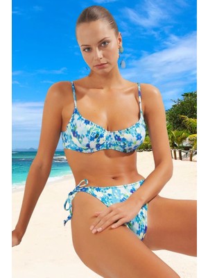 Modern Desenli Bikini Takımı Su Sporları Için Ergonomik Kesim Premium Kalite Şık Detaylı