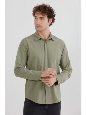 Basic Çıtçıtlı Gabardin Gömlek