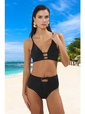 Modern Desenli Bikini Takımı Esnek Kumaş Premium Kalite Uv Korumalı Şık Detaylı Ergonomik Kesim