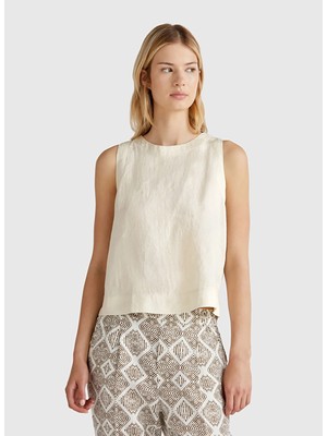 Benetton Yuvarlak Yaka Taş Kadın Bluz 5BMLDQ0BU