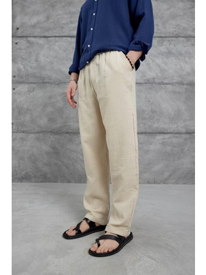 Krem Nmrc Müslin Baggy Pantolon