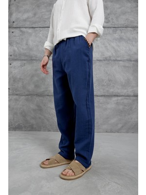 Lacivert Nmrc Müslin Baggy Pantolon