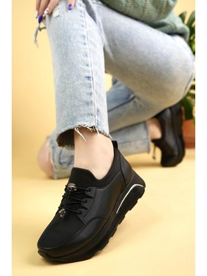 Nesil Shoes Wiss 1706 Siyah Anatomik Kadın Ayakkabı