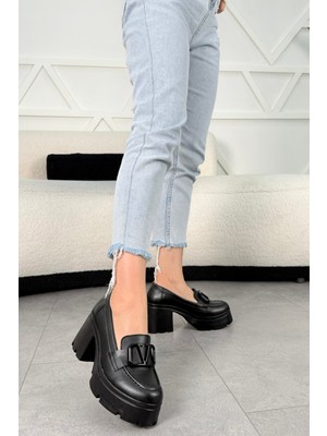 Msn 904 Toka Detaylı Topuklu Loafer