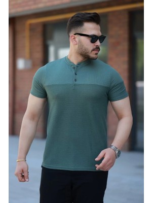 Defy Moda Erkek Hakim Yakalı Kısa Kollu Pamuklu T-Shirt