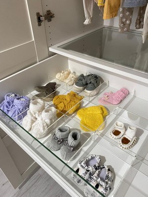 Pleksiaksesuar Şeffaf-Çekmece-Içi-Düzenleyici-Separatör-Çorap-Iççamaşırı-Düzenleyici