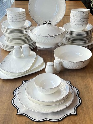 Rossev Yemek Takımı Tıffany Silva 58 Parça 12 Kişilik