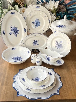 Rossev Yemek Takımı Blue Garden 62 Parça 12 Kişilik