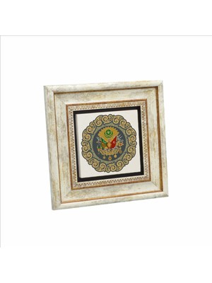 Osmanlı Arması Baskılı Doğaltaş Tablo 20CMX20CM KRT-084