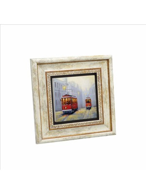 Nostaljik Tramvay Baskılı Doğaltaş Tablo 20X20 Krt-50