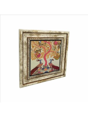 Tavus Kuşları Baskılı Doğaltaş Tablo 25CMX25CM KRG-161